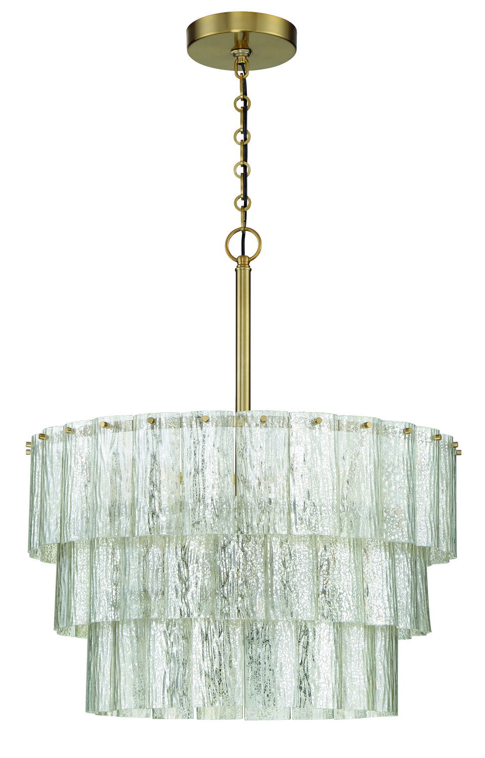Museo Nine Light Pendant in Satin Brass - available from The Lighting Shoppe, trusted by Canadian homeowners