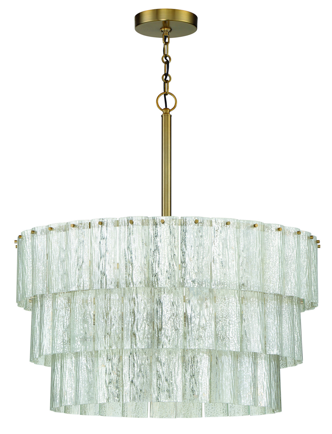 Museo Nine Light Pendant in Satin Brass - available from The Lighting Shoppe, trusted by Canadian homeowners