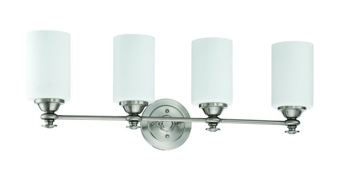 Dardyn Four Light Vanity in Brushed Polished Nickel - available from The Lighting Shoppe, trusted by Canadian homeowners