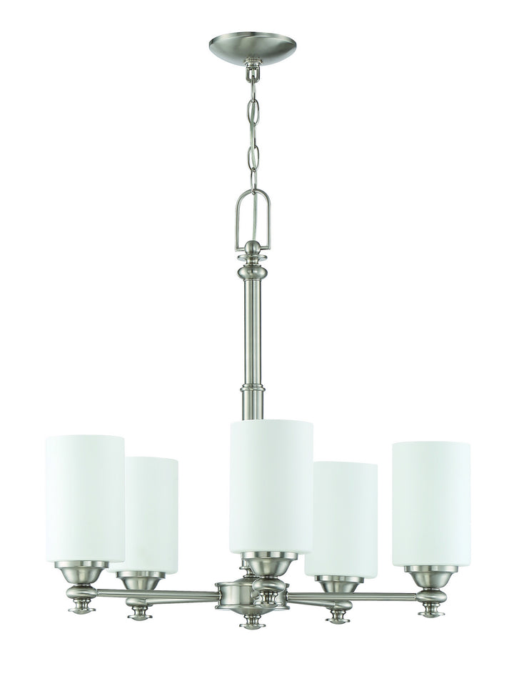 Dardyn Five Light Chandelier in Brushed Polished Nickel - available from The Lighting Shoppe, trusted by Canadian homeowners