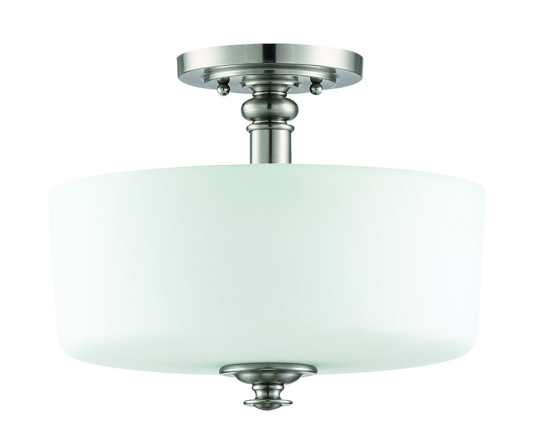 Dardyn Three Light Convertible Semi Flush in Brushed Polished Nickel - available from The Lighting Shoppe, trusted by Canadian homeowners