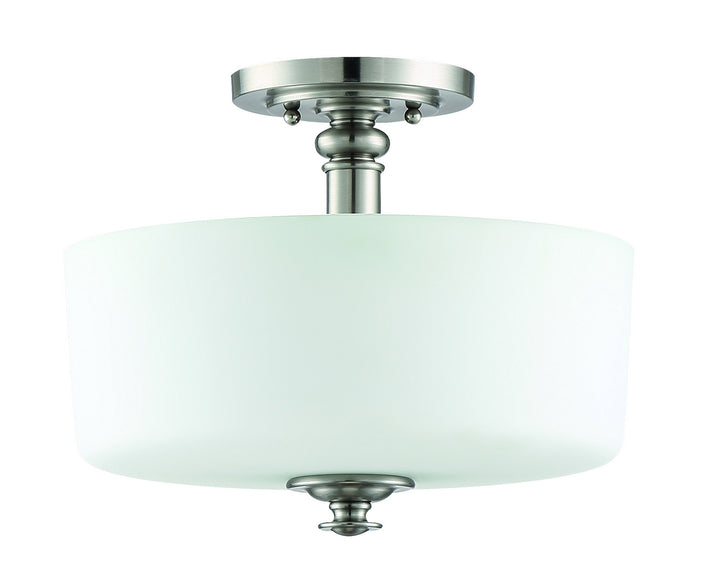 Dardyn Three Light Convertible Semi Flush in Brushed Polished Nickel - available from The Lighting Shoppe, trusted by Canadian homeowners