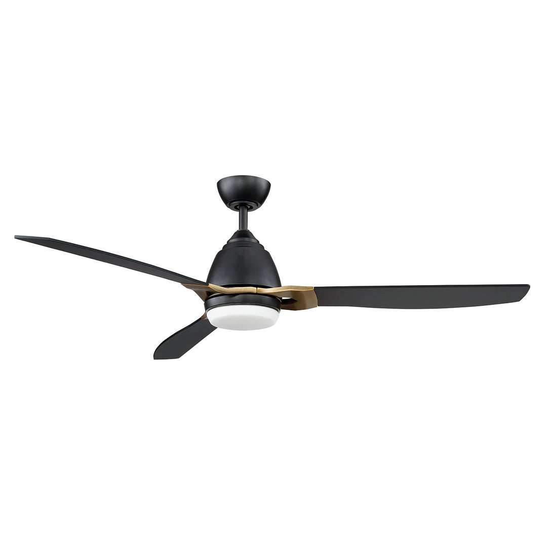 Eris 52"Ceiling Fan in Black & New Aged Brass Kendal Canada