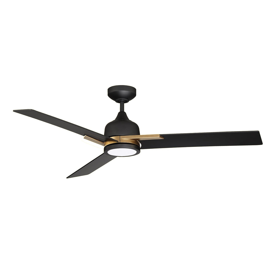 Triton 52"Ceiling Fan in Black & Oilcan Brass Kendal Canada