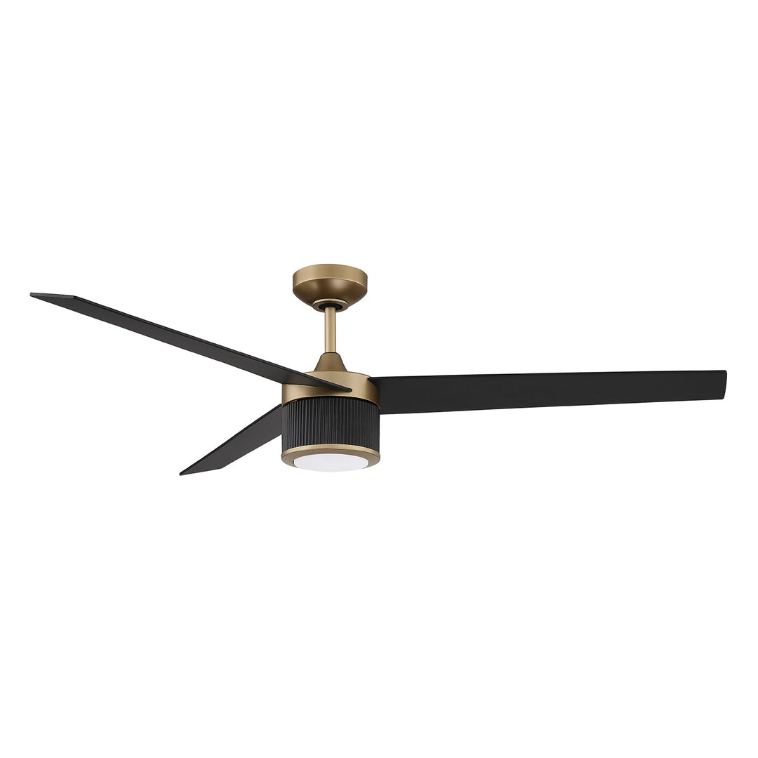 Trilon 56"Ceiling Fan in Oilcan Brass & Black Kendal Canada