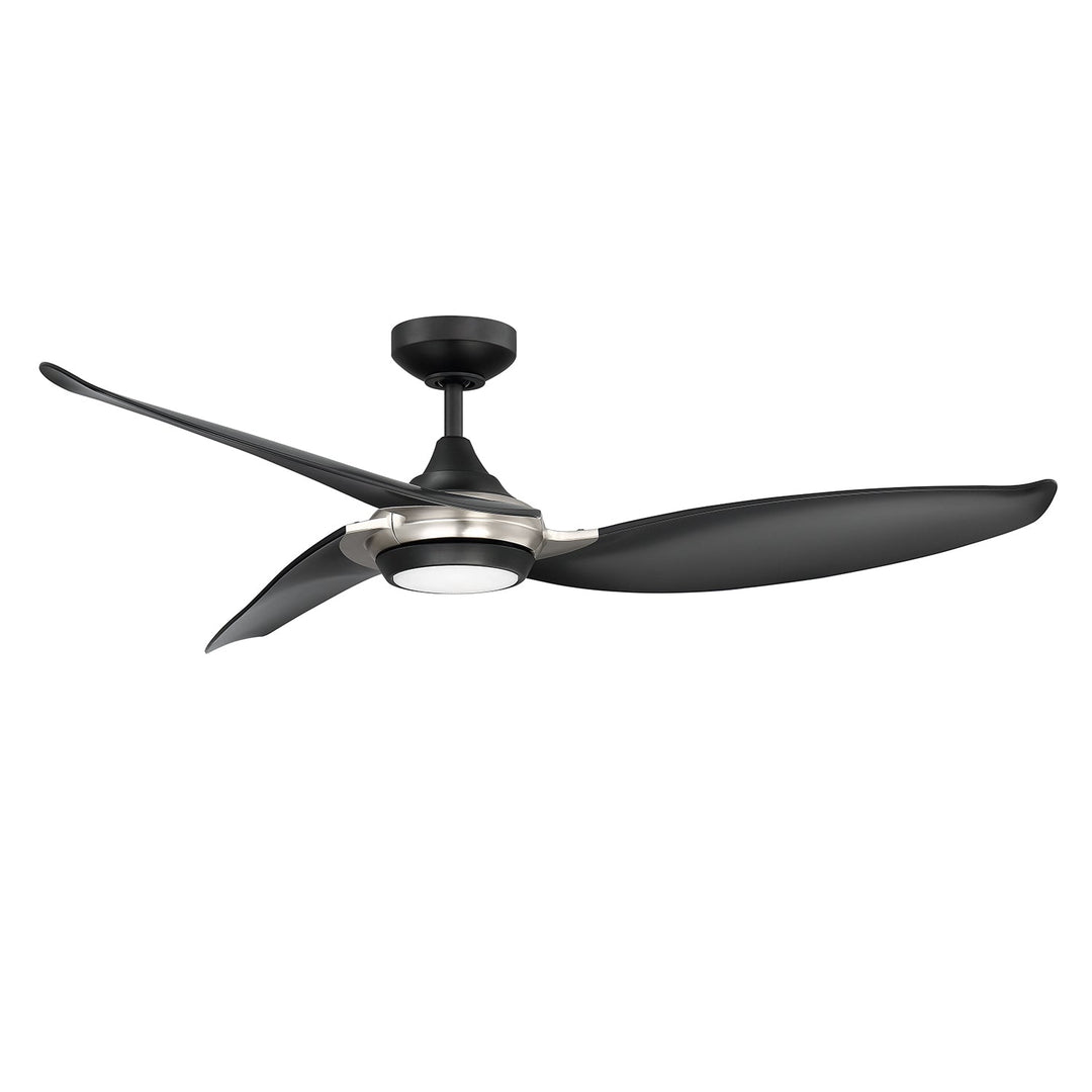 Virtua 52"Ceiling Fan in Black & Satin Nickel Kendal Canada