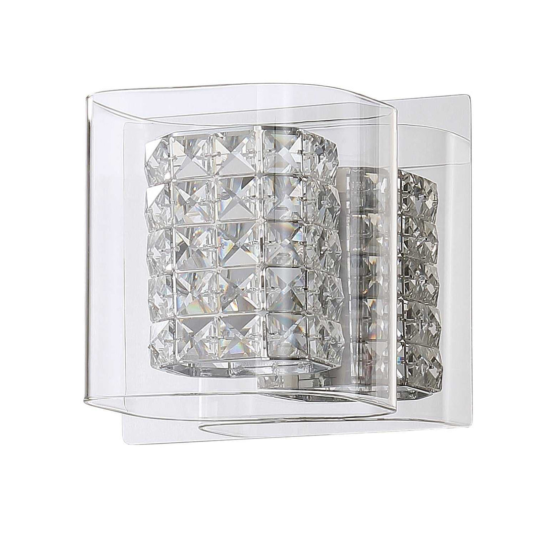 Crystorama One Light Bath Sconce in Chrome Kendal Canada