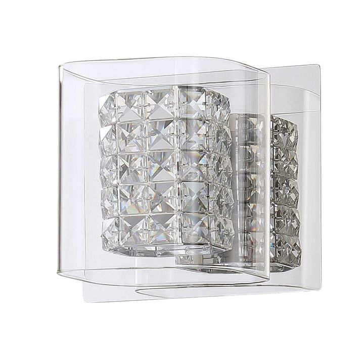 Crystorama One Light Bath Sconce in Chrome Kendal Canada