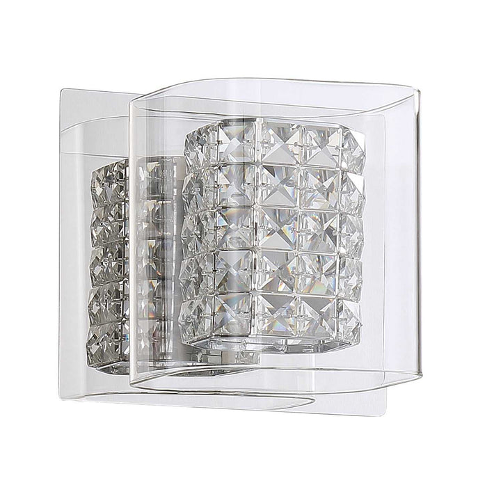 Crystorama One Light Bath Sconce in Chrome Kendal Canada