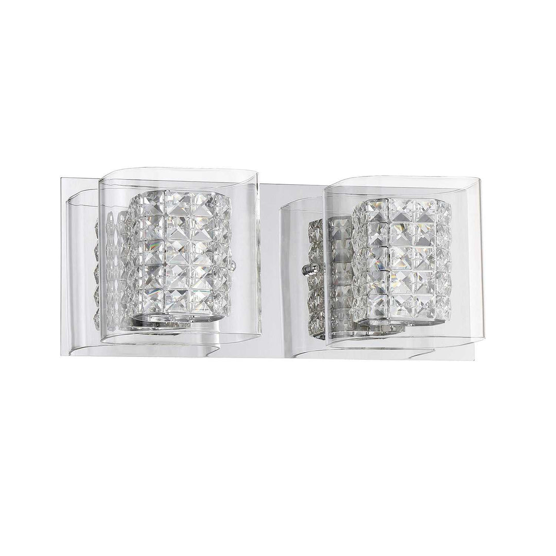 Crystorama Two Light Bath in Chrome Kendal Canada