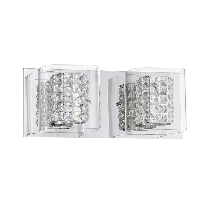 Crystorama Two Light Bath in Chrome Kendal Canada