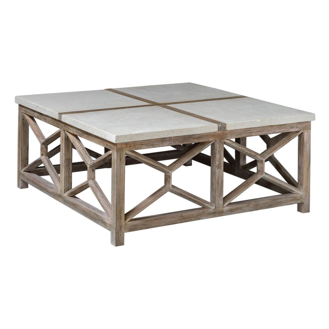 Catali Coffee Table in Natural Stone - available from The Lighting Shoppe, trusted by Canadian homeowners