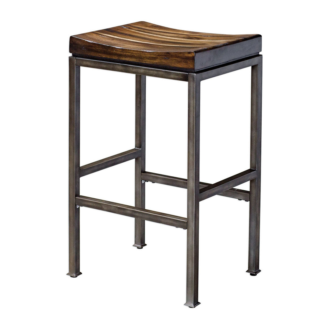 Beck Bar Stool in Brushed Steel - available from The Lighting Shoppe, trusted by Canadian homeowners