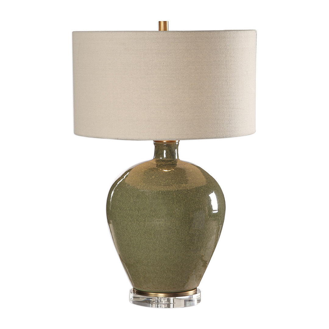 Elva One Light Table Lamp in Antique Brass - available from The Lighting Shoppe, trusted by Canadian homeowners