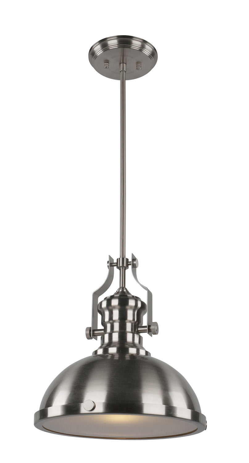 Cresswell Series One Light Pendant in Brushed Nickel - available from The Lighting Shoppe, trusted by Canadian homeowners