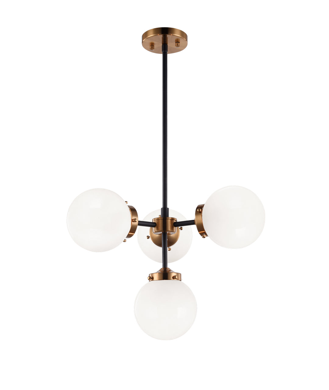 Maru Four Light Pendant in Aged Gold Brass - available from The Lighting Shoppe, trusted by Canadian homeowners