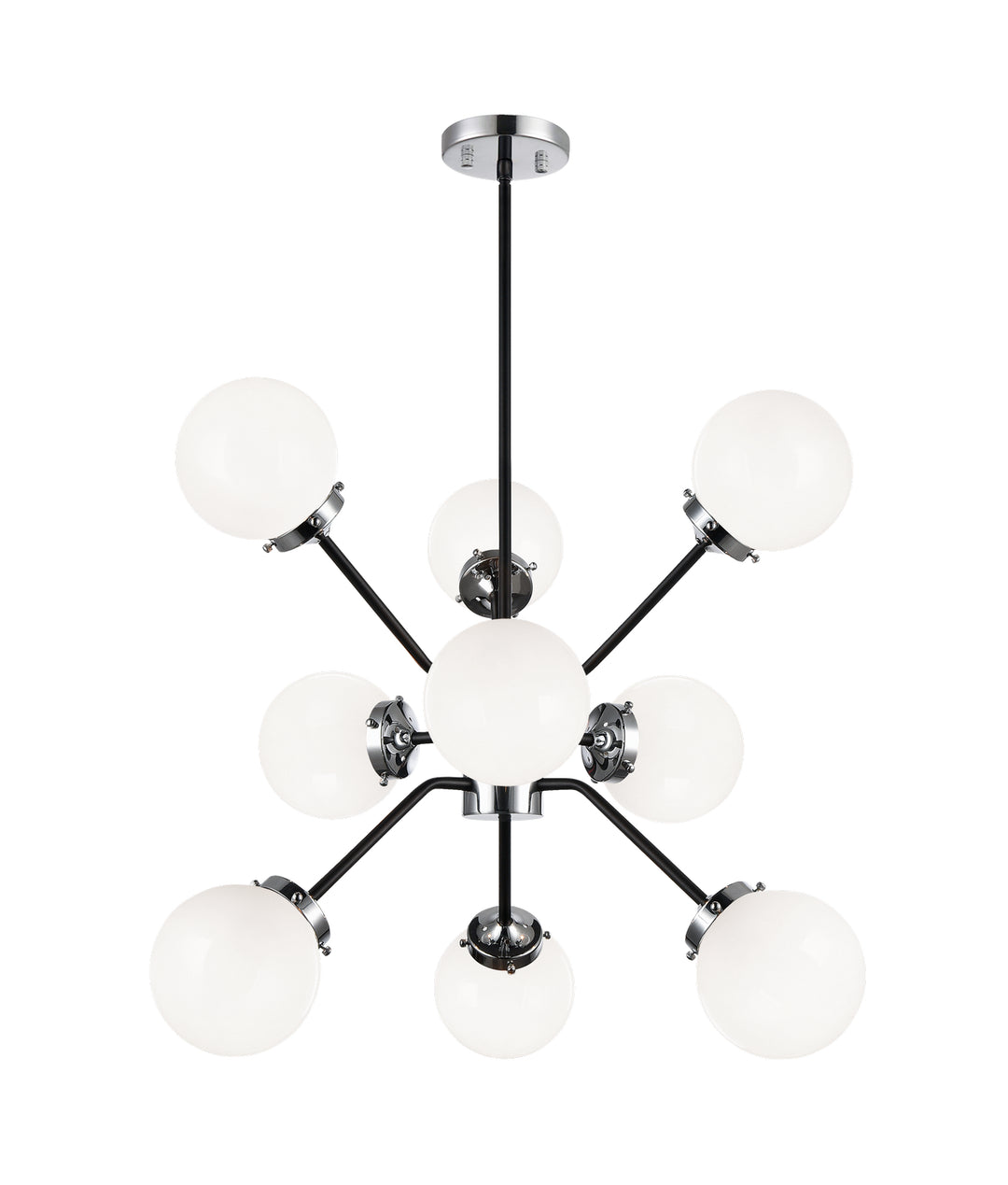Maru Nine Light Chandelier in Chrome - available from The Lighting Shoppe, trusted by Canadian homeowners
