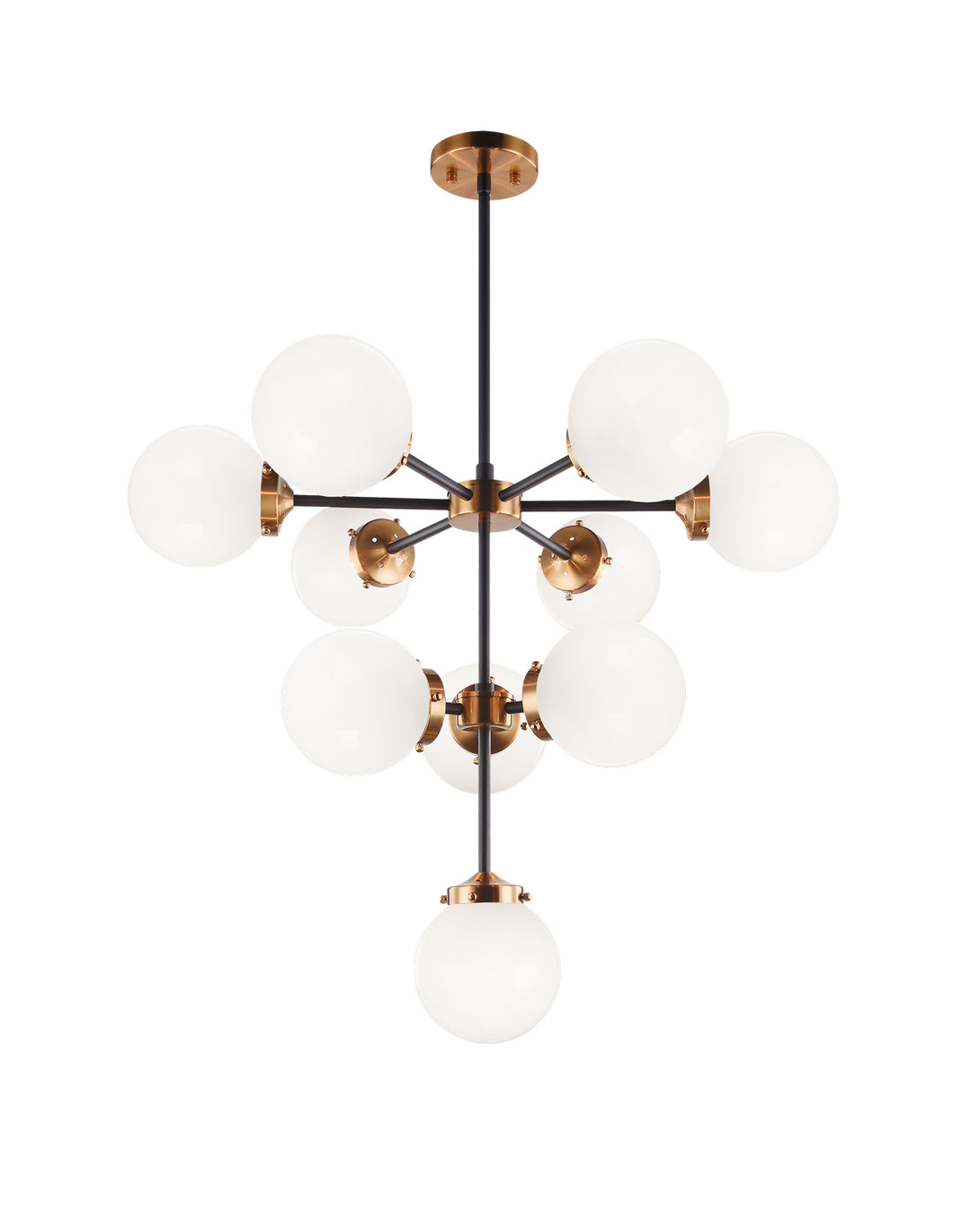 Maru Ten Light Chandelier in Aged Gold Brass - available from The Lighting Shoppe, trusted by Canadian homeowners