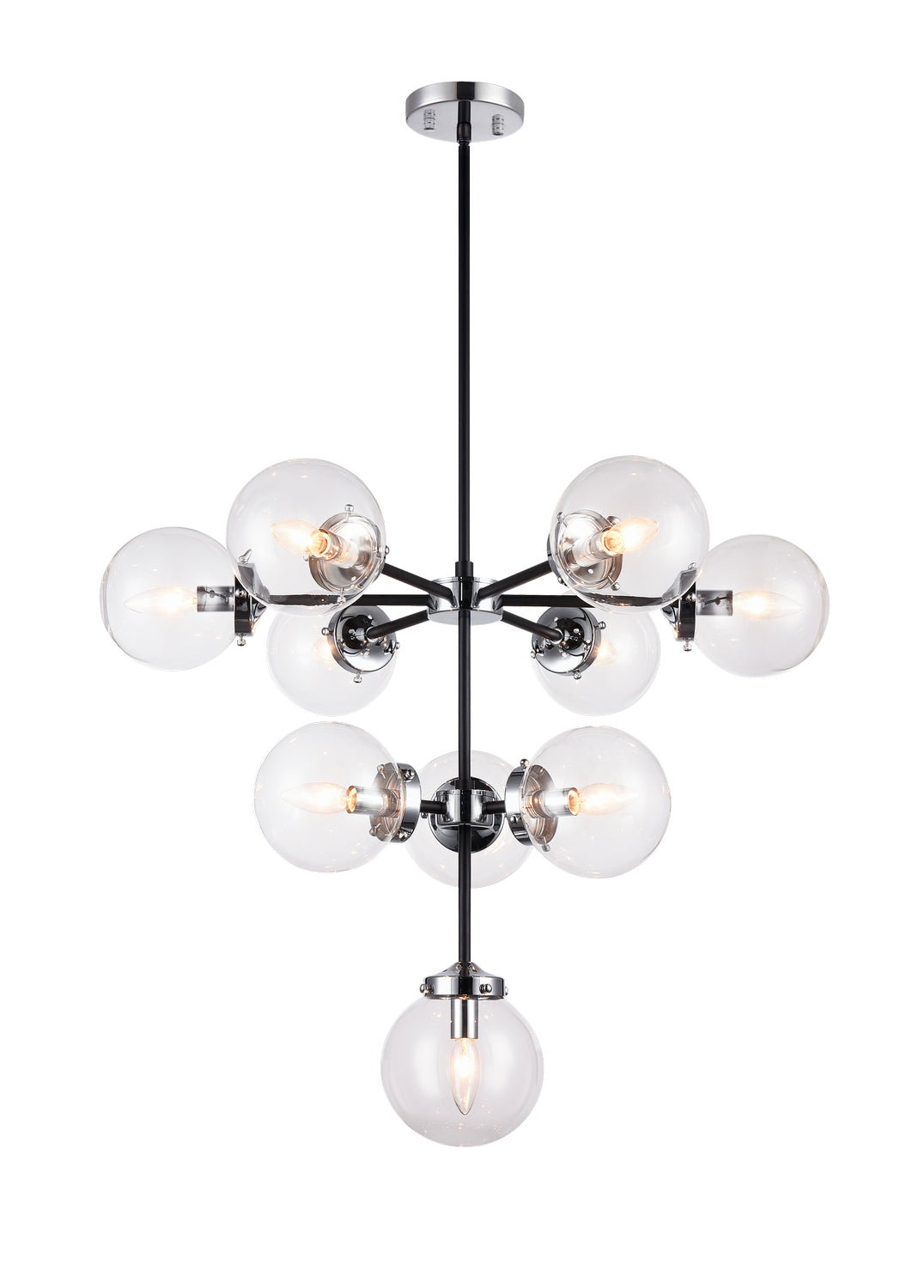 Maru Ten Light Chandelier in Chrome - available from The Lighting Shoppe, trusted by Canadian homeowners