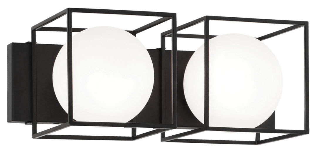 Squircle Two Light Wall Sconce in Black - available from The Lighting Shoppe, trusted by Canadian homeowners