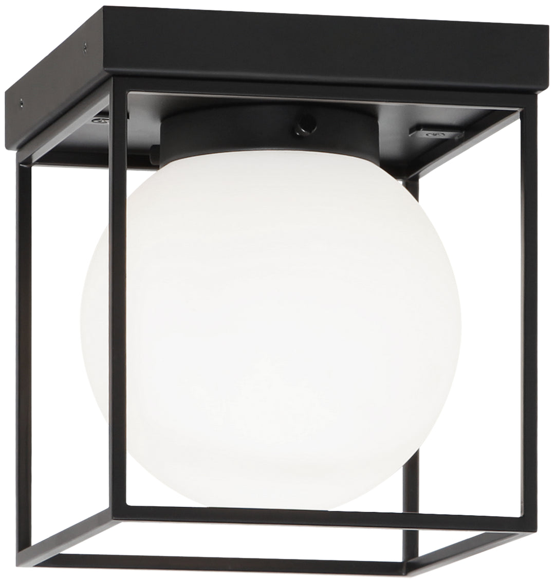Squircle One Light Flush Mount in Black - available from The Lighting Shoppe, trusted by Canadian homeowners