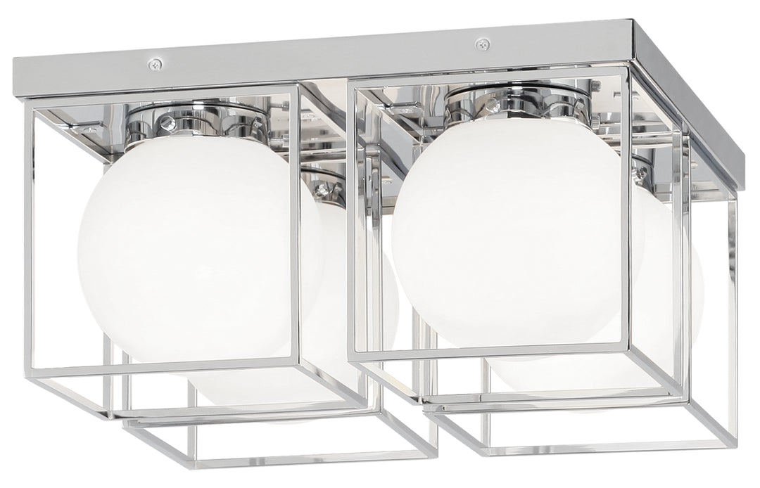 Squircle Four Light Flush Mount in Chrome - available from The Lighting Shoppe, trusted by Canadian homeowners