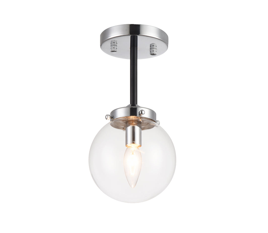 Maru One Light Flush Mount in Chrome - available from The Lighting Shoppe, trusted by Canadian homeowners