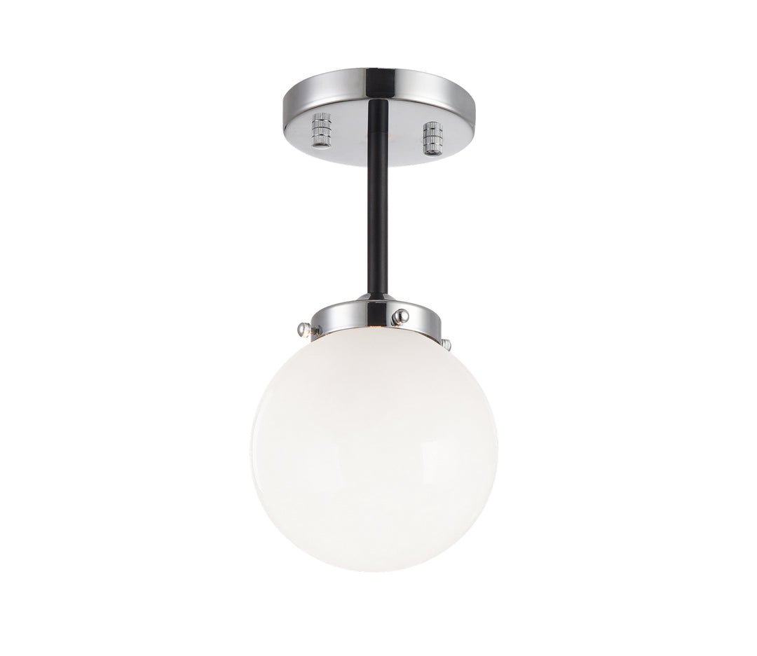 Maru One Light Flush Mount in Chrome - available from The Lighting Shoppe, trusted by Canadian homeowners