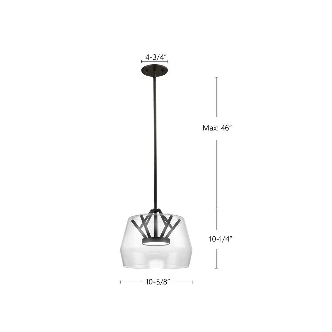 Kuzco Canada - PD61412-CL/BK - LED Pendant - Deco - Clear/Black