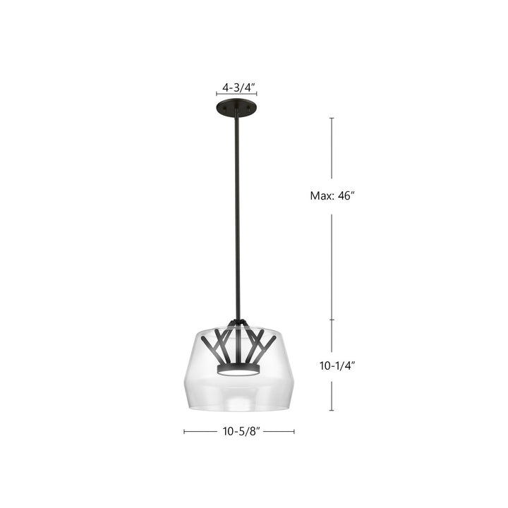 Kuzco Canada - PD61412-CL/BK - LED Pendant - Deco - Clear/Black