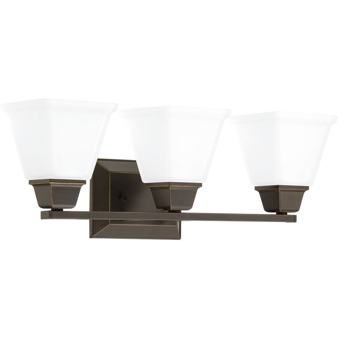 Clifton Heights Three Light Bath Bracket in Antique Bronze - available from The Lighting Shoppe, trusted by Canadian homeowners