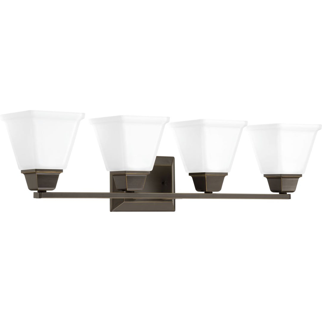 Clifton Heights Four Light Bath Bracket in Antique Bronze - available from The Lighting Shoppe, trusted by Canadian homeowners