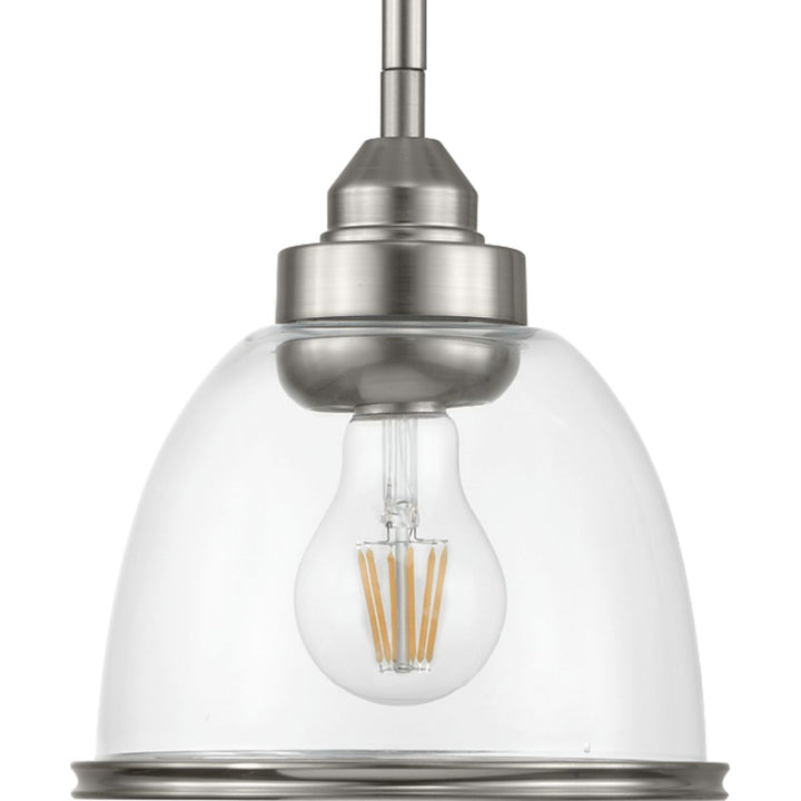Progress Canada - P500137-009 - One Light Mini-Pendant - Saluda - Brushed Nickel