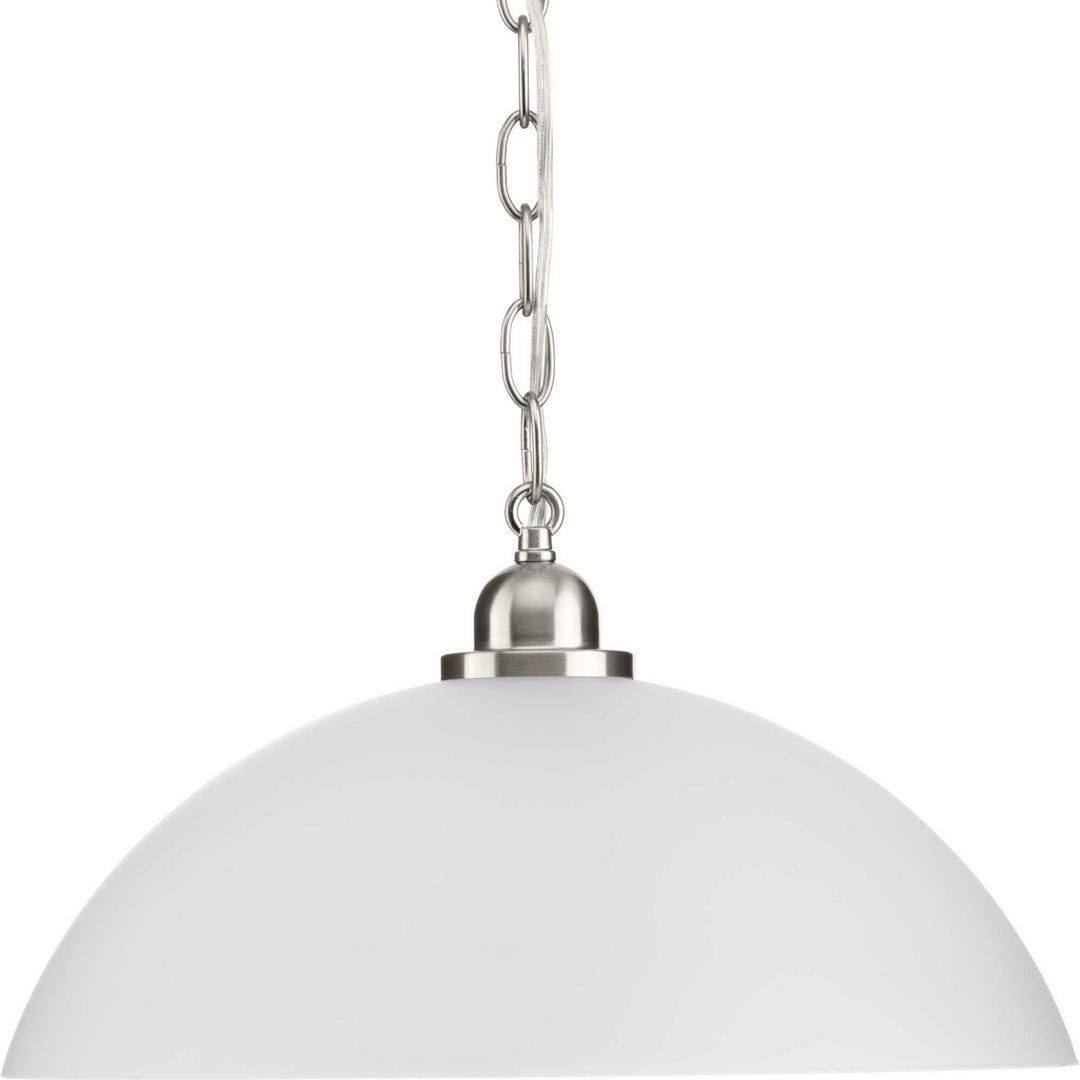 Progress Canada - P500149-009 - One Light Pendant - Classic Dome Pendant - Brushed Nickel