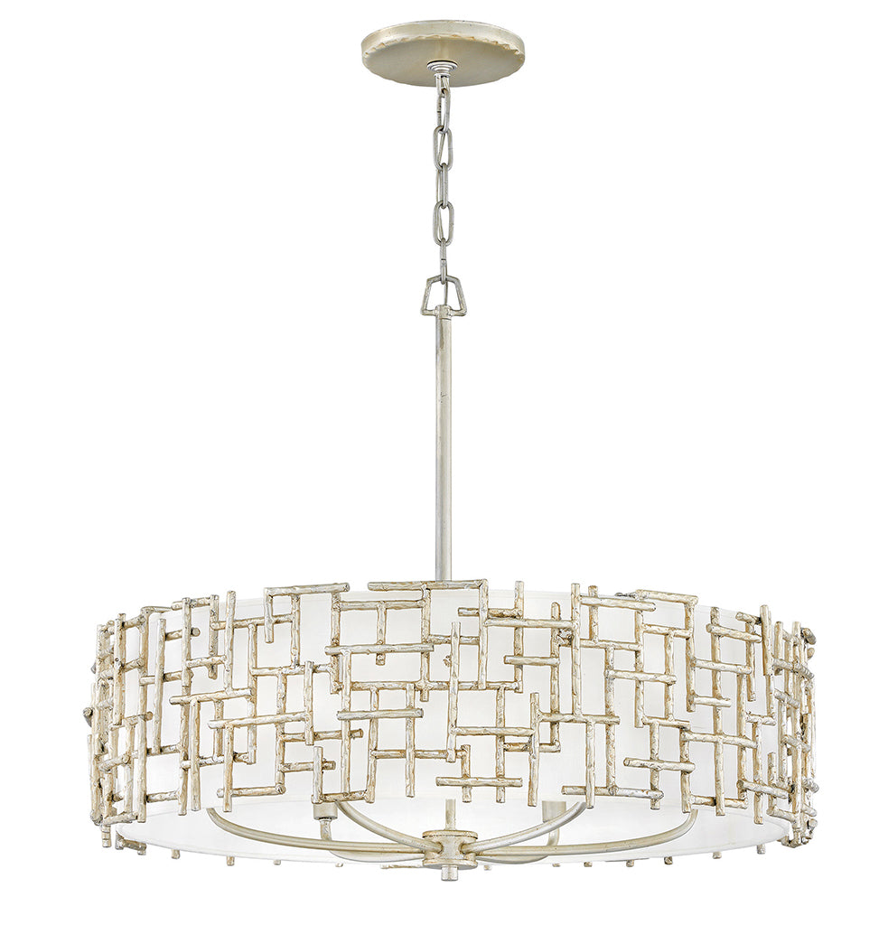 Farrah LED Chandelier in Silver Leaf - available from The Lighting Shoppe, trusted by Canadian homeowners