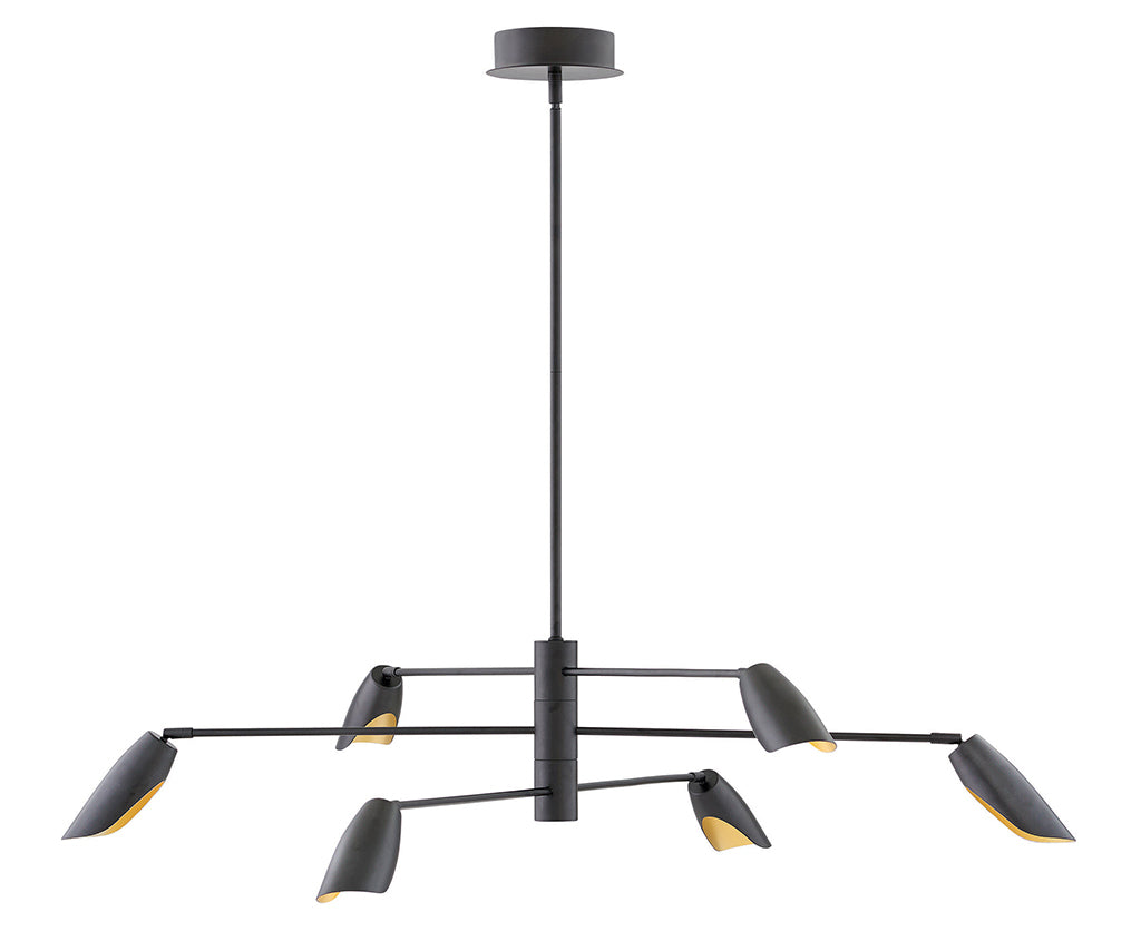 Bowery LED Chandelier in Black - available from The Lighting Shoppe, trusted by Canadian homeowners