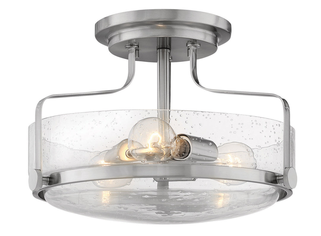 Harper LED Semi-Flush Mount in Brushed Nickel - available from The Lighting Shoppe, trusted by Canadian homeowners