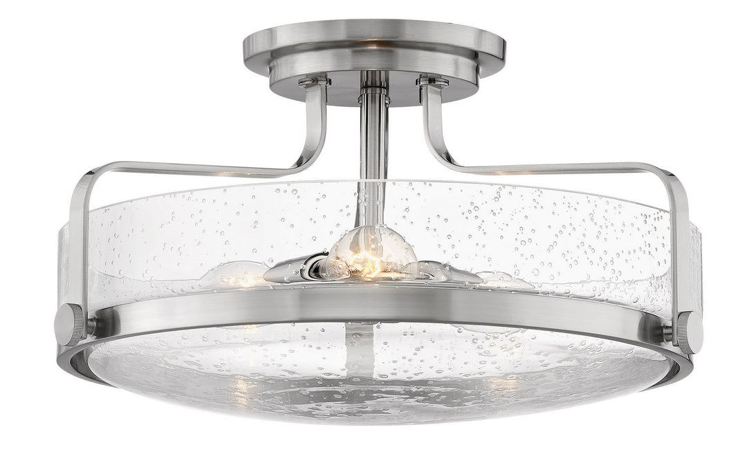 Harper LED Semi-Flush Mount in Brushed Nickel - available from The Lighting Shoppe, trusted by Canadian homeowners