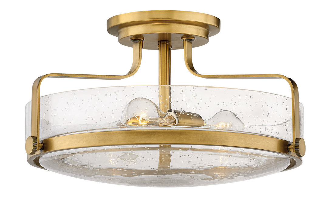 Harper LED Semi-Flush Mount in Heritage Brass - available from The Lighting Shoppe, trusted by Canadian homeowners