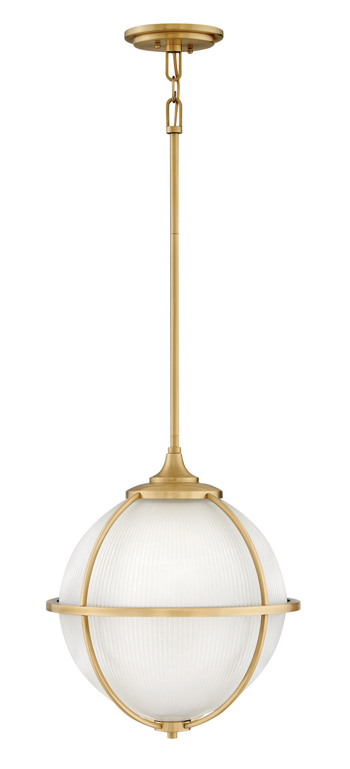 Odeon LED Pendant in Satin Brass - available from The Lighting Shoppe, trusted by Canadian homeowners