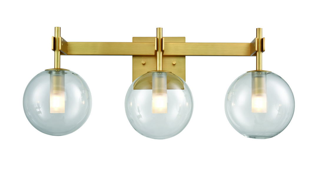 DVI Canada - DVP27043VBR-CL - Three Light Vanity - Courcelette - Venetian Brass w/Clear Glass