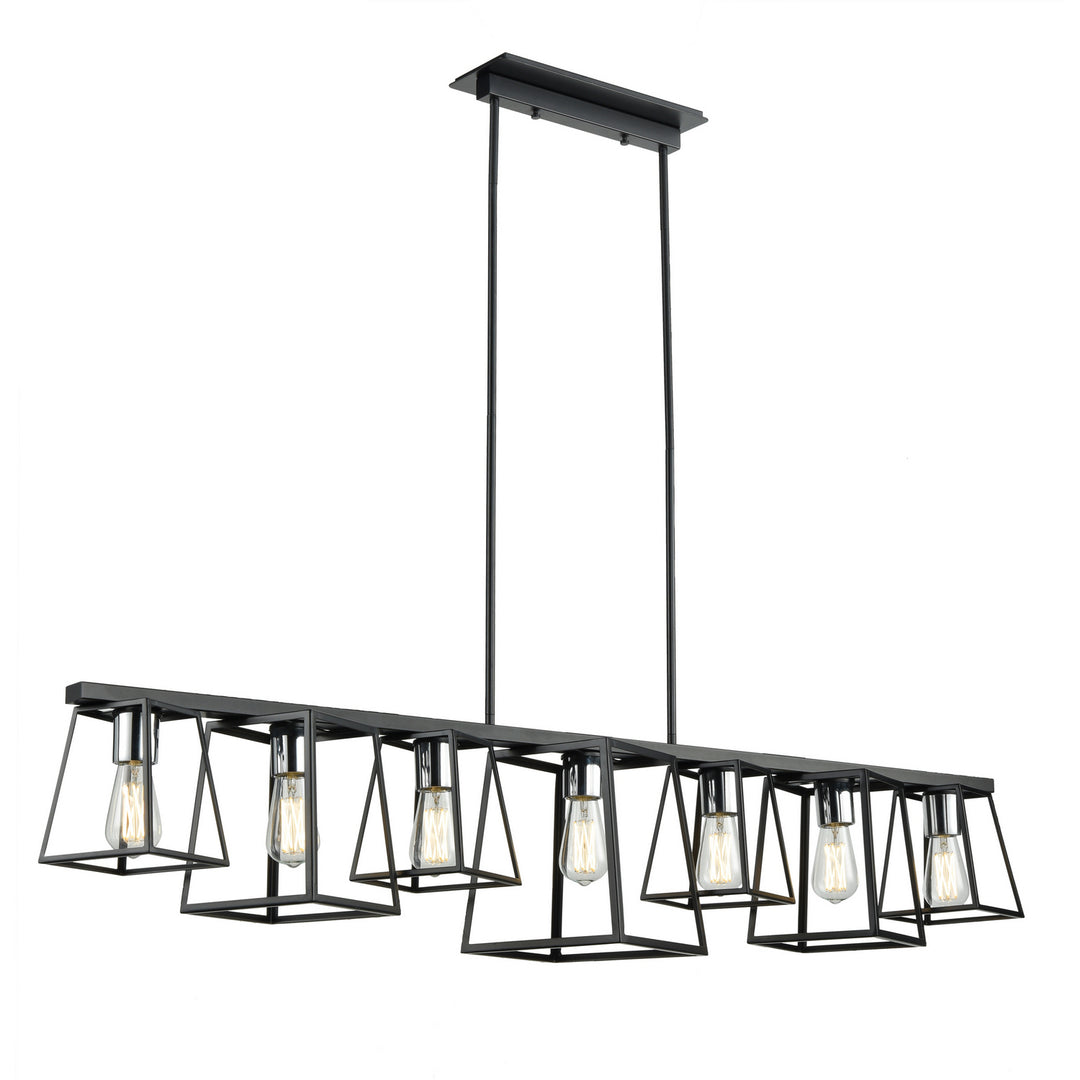 Cape Breton Seven Light Linear Pendant in Multiple Finishes And Ebony - available from The Lighting Shoppe, trusted by Canadian homeowners