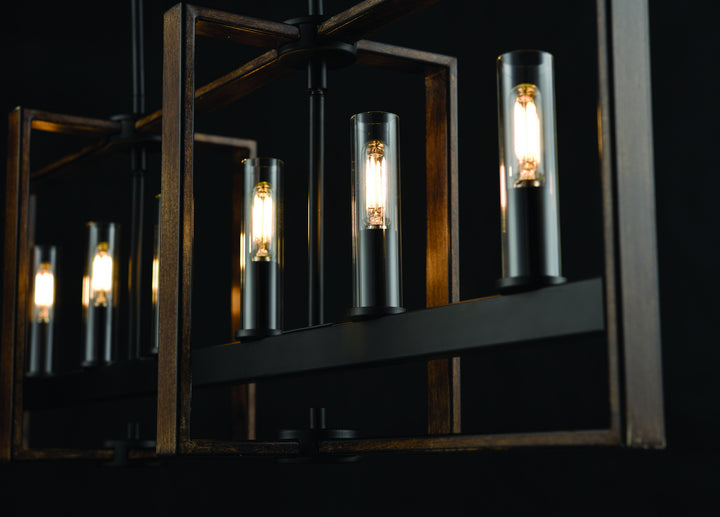 DVI Canada - DVP30202GR+IW-CL - Six Light Linear Pendant - Blairmore - Ironwood On Metal/Graphite