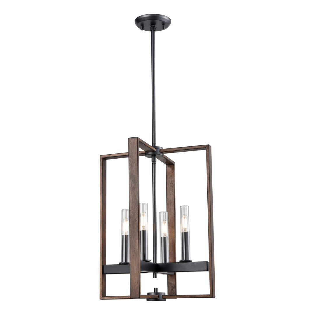 Blairmore Four Light Foyer Pendant in Ironwood On Metal And Graphite - available from The Lighting Shoppe, trusted by Canadian homeowners