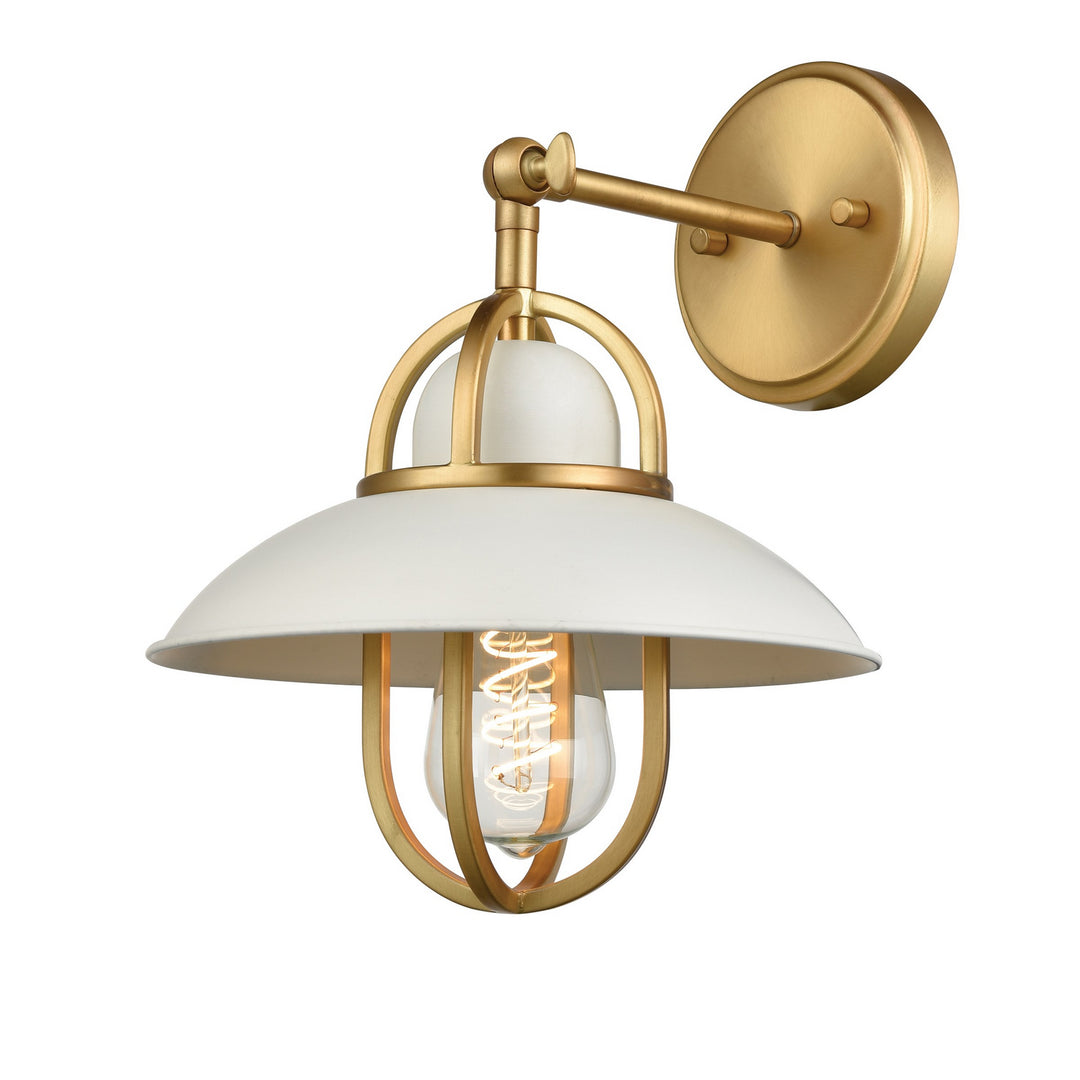 DVI Canada - DVP31001MW+VBR - One Light Wall Sconce - Peggy'S Cove - Matte White And Venetian Brass