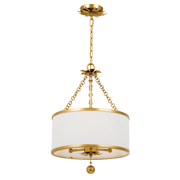 Broche Three Light Chandelier in Antique Gold - available from The Lighting Shoppe, trusted by Canadian homeowners
