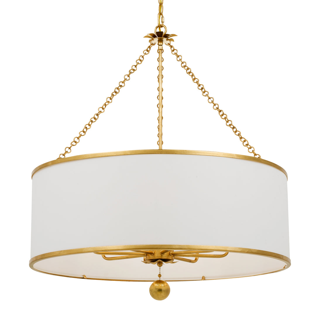 Broche Eight Light Chandelier in Antique Gold - available from The Lighting Shoppe, trusted by Canadian homeowners
