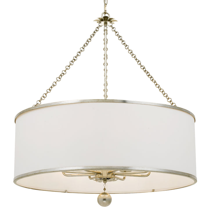 Crystorama - 515-SA - Eight Light Chandelier - Broche - Antique Silver