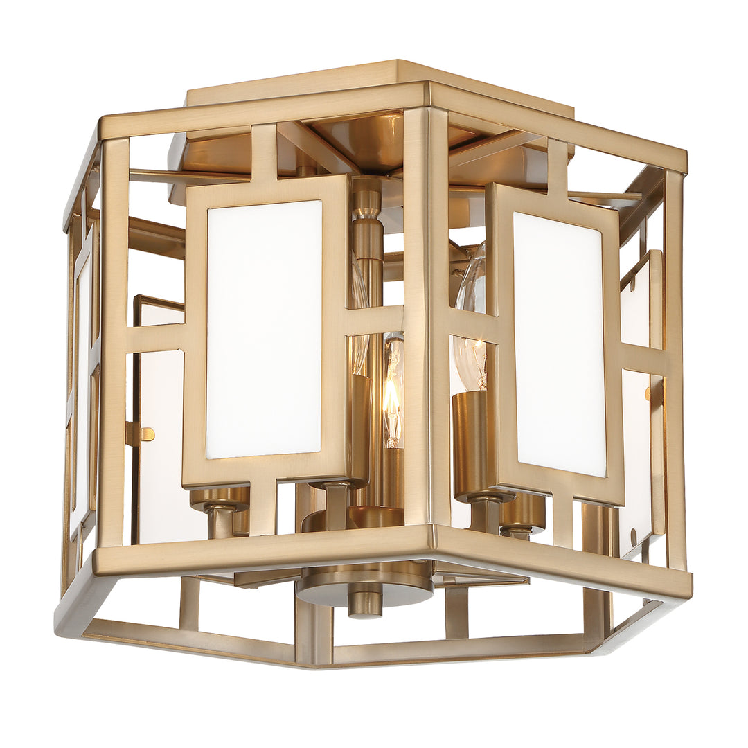 Hillcrest Six Light Semi Flush Mount in Vibrant Gold - available from The Lighting Shoppe, trusted by Canadian homeowners