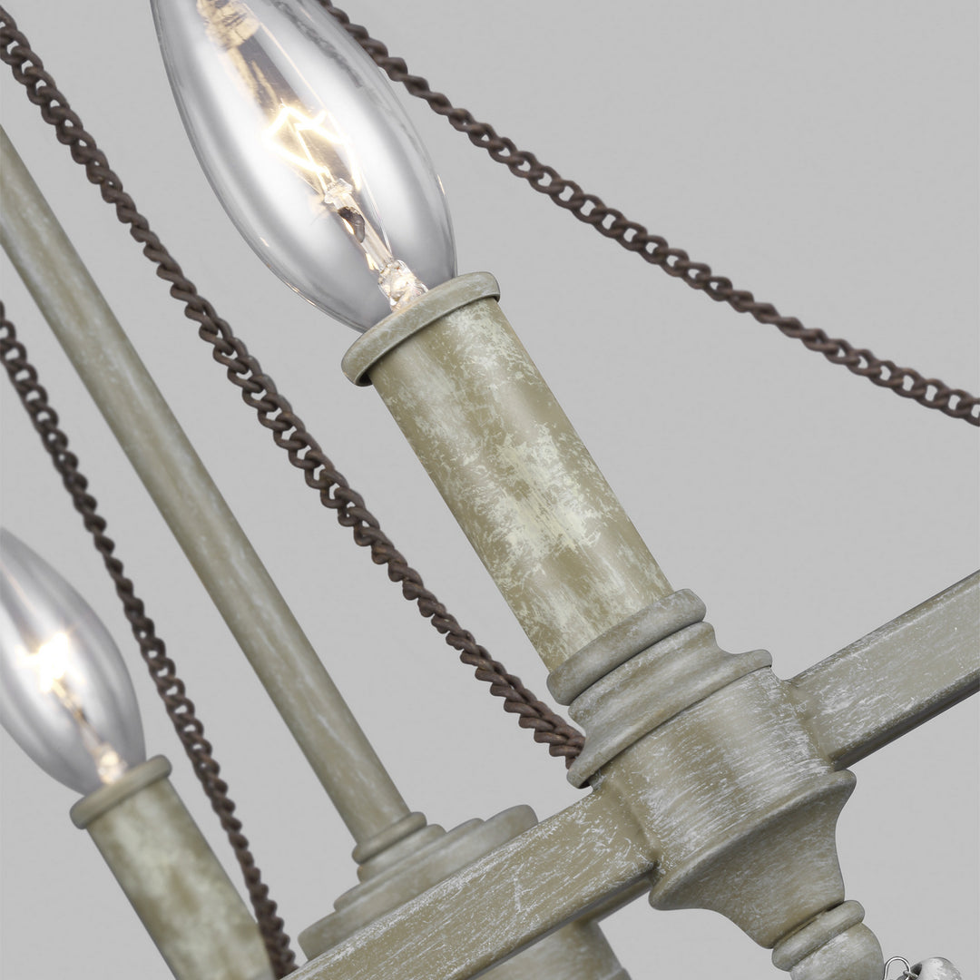 Visual Comfort Studio Canada - F3331/4FWO/DWW - Four Light Chandelier - Beverly - French Washed Oak / Distressed White Wood